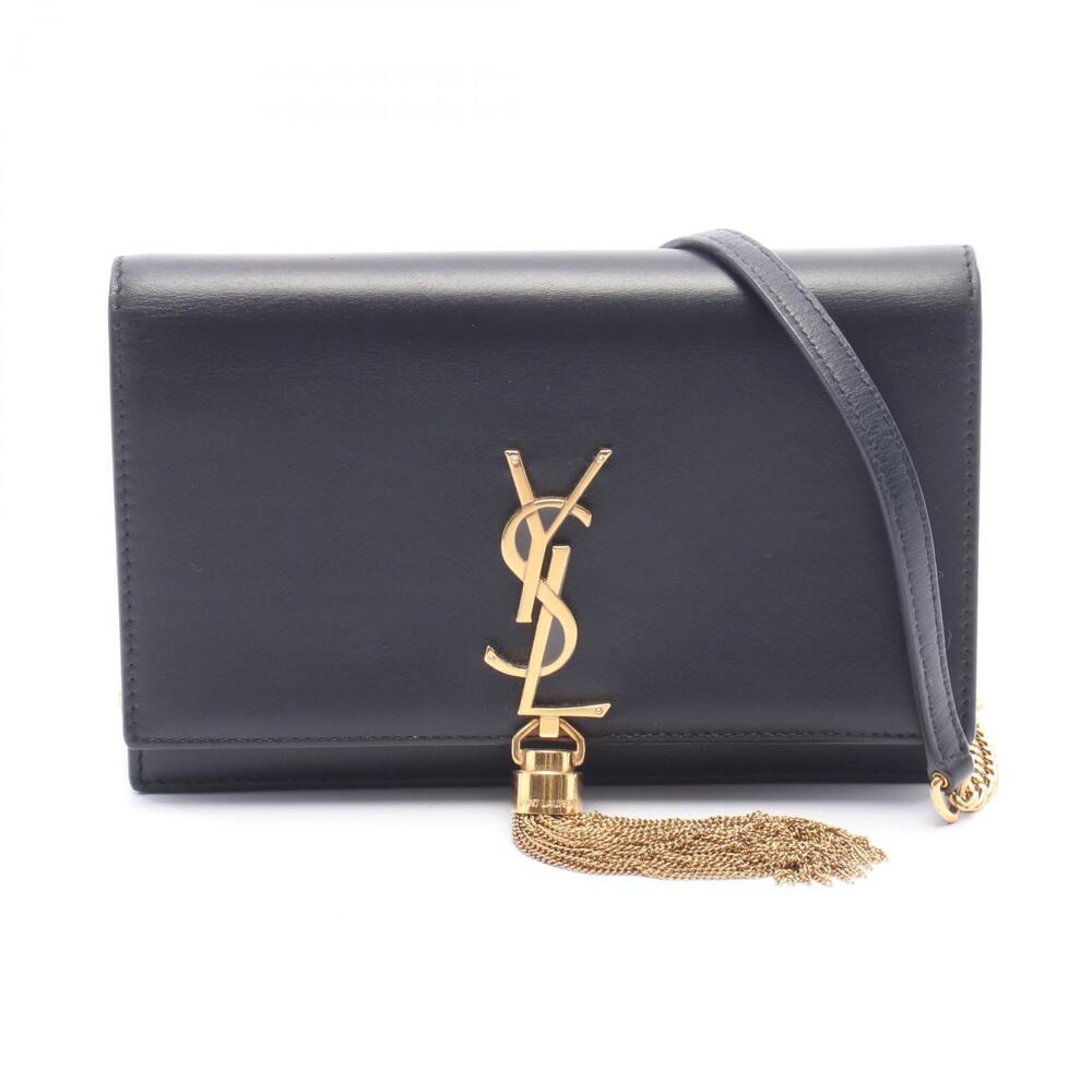 Saint Laurent Paris Kate Tassel Shoulder Bag Leather Black